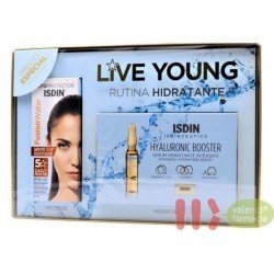 ISDIN PACK HIDRATANTE FUSION WATER SPF50+ + SERUM HYALURONIC BOOSTER LIVE YOUNG